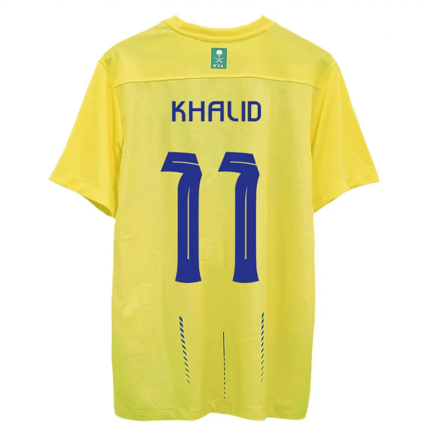 Danxen Hombre Camiseta Khalid Al-Ghannam #11 Amarillo 1ª Equipación 2023/24 La Camisa