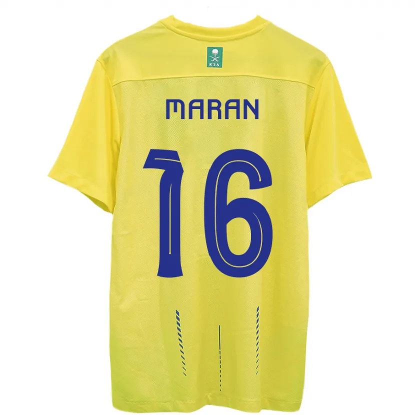 Danxen Hombre Camiseta Mohammed Maran #16 Amarillo 1ª Equipación 2023/24 La Camisa