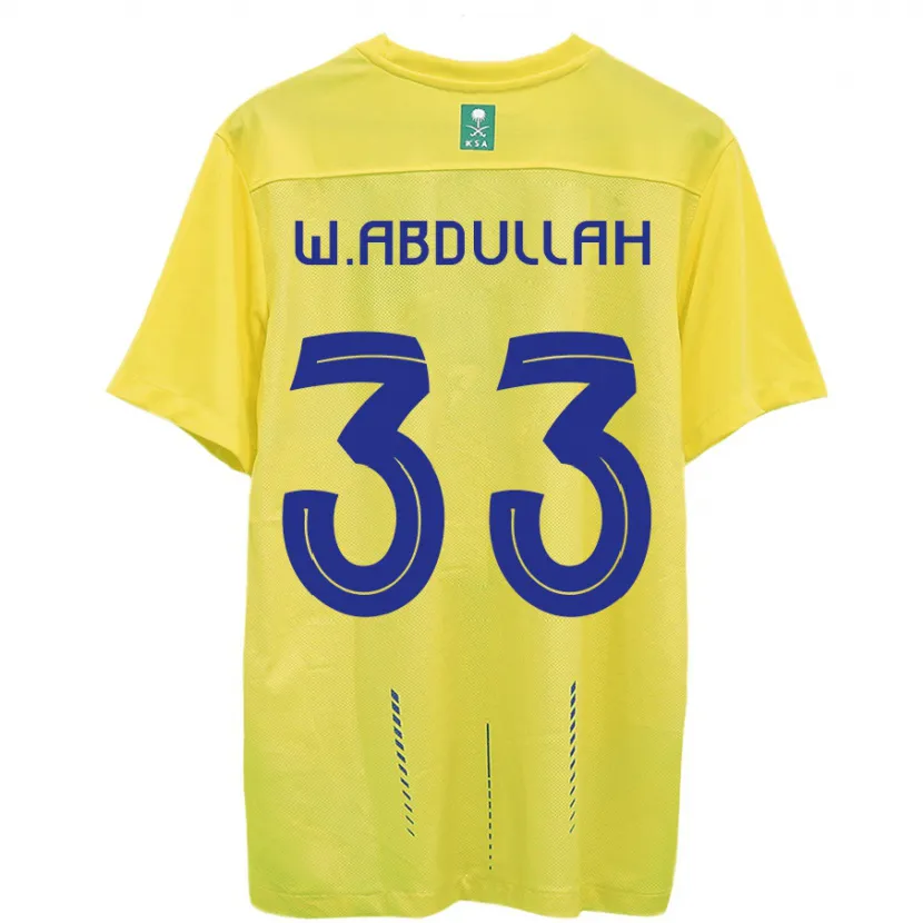 Danxen Hombre Camiseta Waleed Abdullah #33 Amarillo 1ª Equipación 2023/24 La Camisa