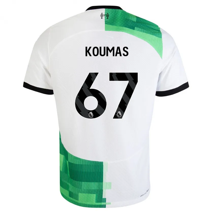 Danxen Hombre Camiseta Lewis Koumas #67 Blanco Verde 2ª Equipación 2023/24 La Camisa