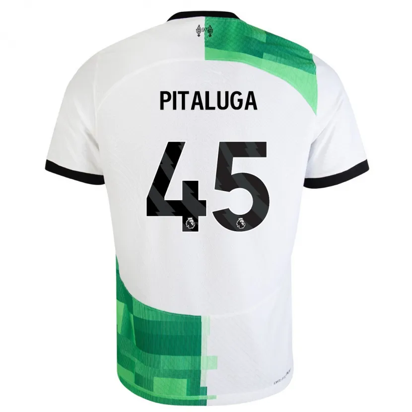 Danxen Hombre Camiseta Marcelo Pitaluga #45 Blanco Verde 2ª Equipación 2023/24 La Camisa