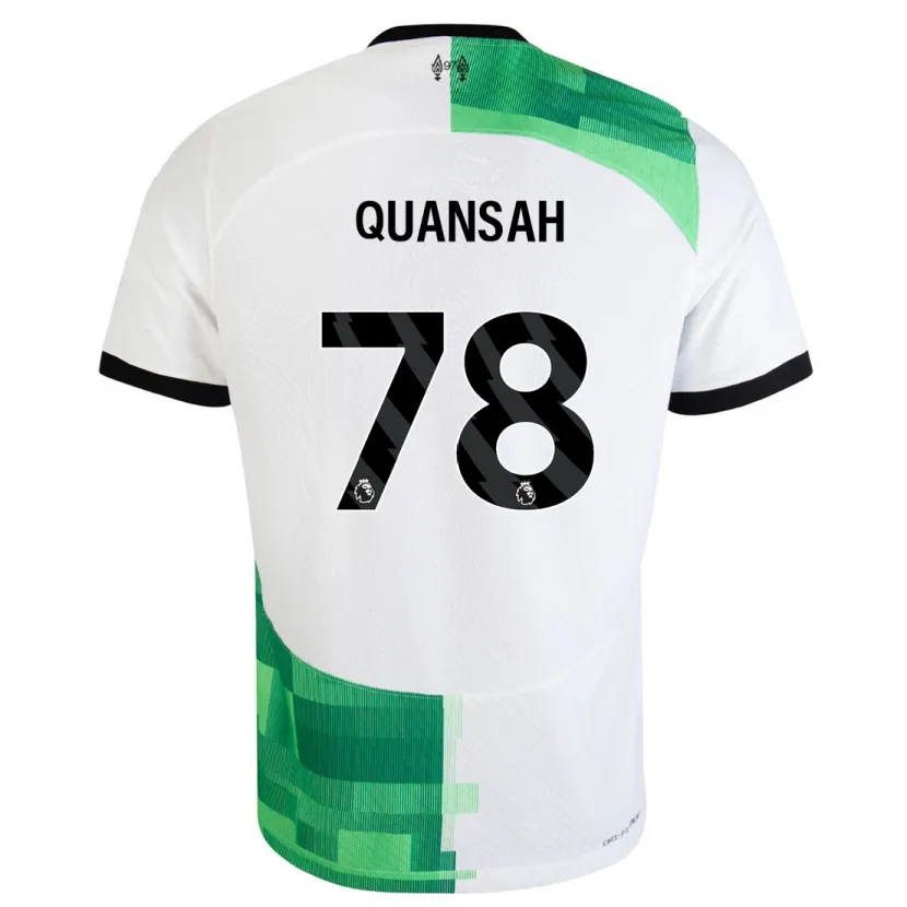 Danxen Hombre Camiseta Jarell Quansah #78 Blanco Verde 2ª Equipación 2023/24 La Camisa