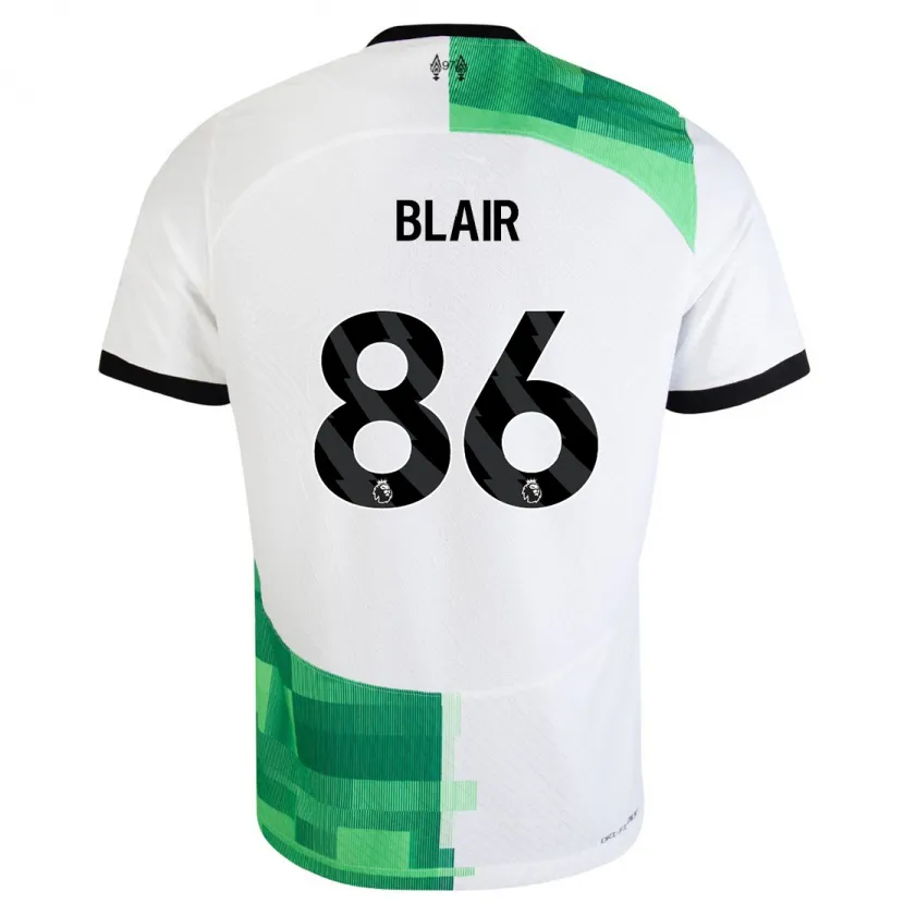 Danxen Hombre Camiseta Harvey Blair #86 Blanco Verde 2ª Equipación 2023/24 La Camisa