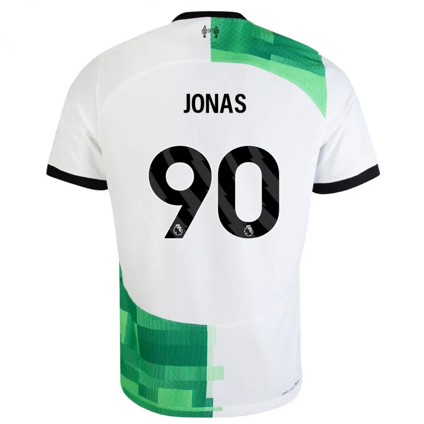 Danxen Hombre Camiseta Lee Jonas #90 Blanco Verde 2ª Equipación 2023/24 La Camisa