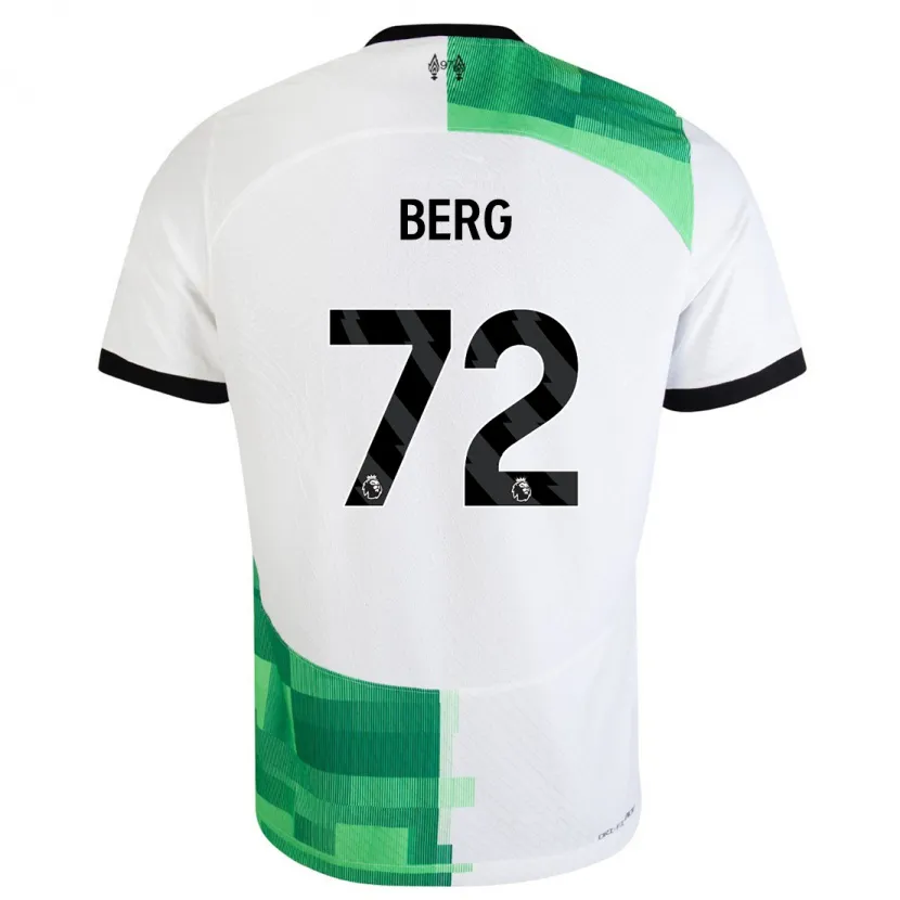 Danxen Hombre Camiseta Sepp Van Den Berg #72 Blanco Verde 2ª Equipación 2023/24 La Camisa