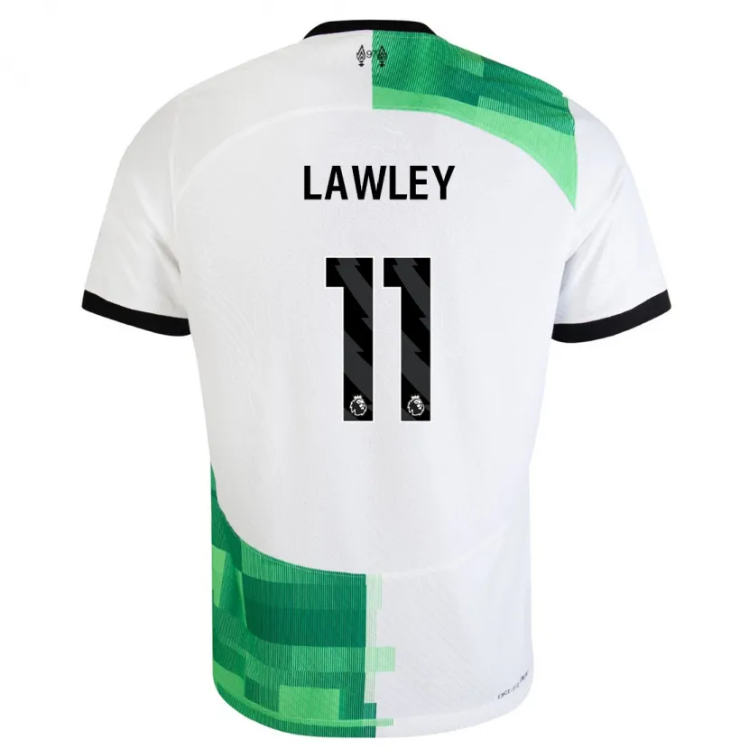 Danxen Hombre Camiseta Melissa Lawley #11 Blanco Verde 2ª Equipación 2023/24 La Camisa