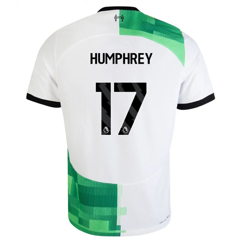 Danxen Hombre Camiseta Carla Humphrey #17 Blanco Verde 2ª Equipación 2023/24 La Camisa