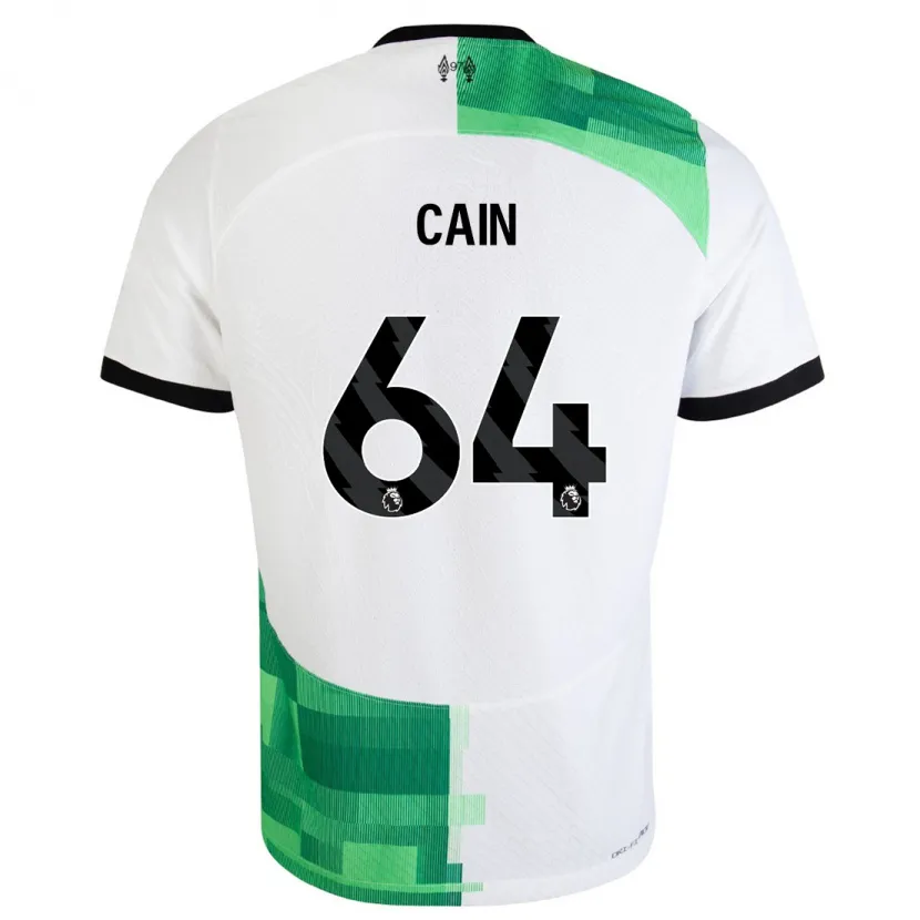 Danxen Hombre Camiseta Jake Cain #64 Blanco Verde 2ª Equipación 2023/24 La Camisa