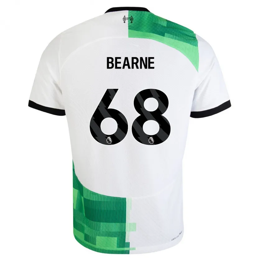 Danxen Hombre Camiseta Jack Bearne #68 Blanco Verde 2ª Equipación 2023/24 La Camisa