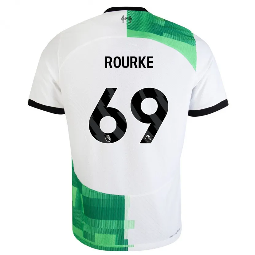 Danxen Hombre Camiseta Fidel O'rourke #69 Blanco Verde 2ª Equipación 2023/24 La Camisa