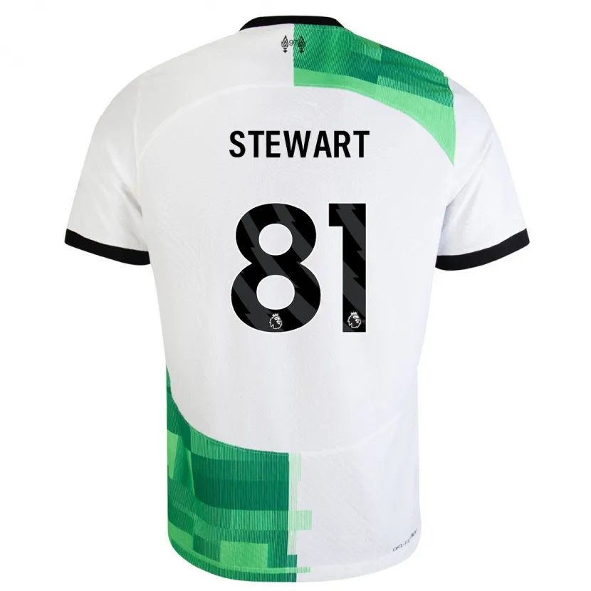 Danxen Hombre Camiseta Layton Stewart #81 Blanco Verde 2ª Equipación 2023/24 La Camisa