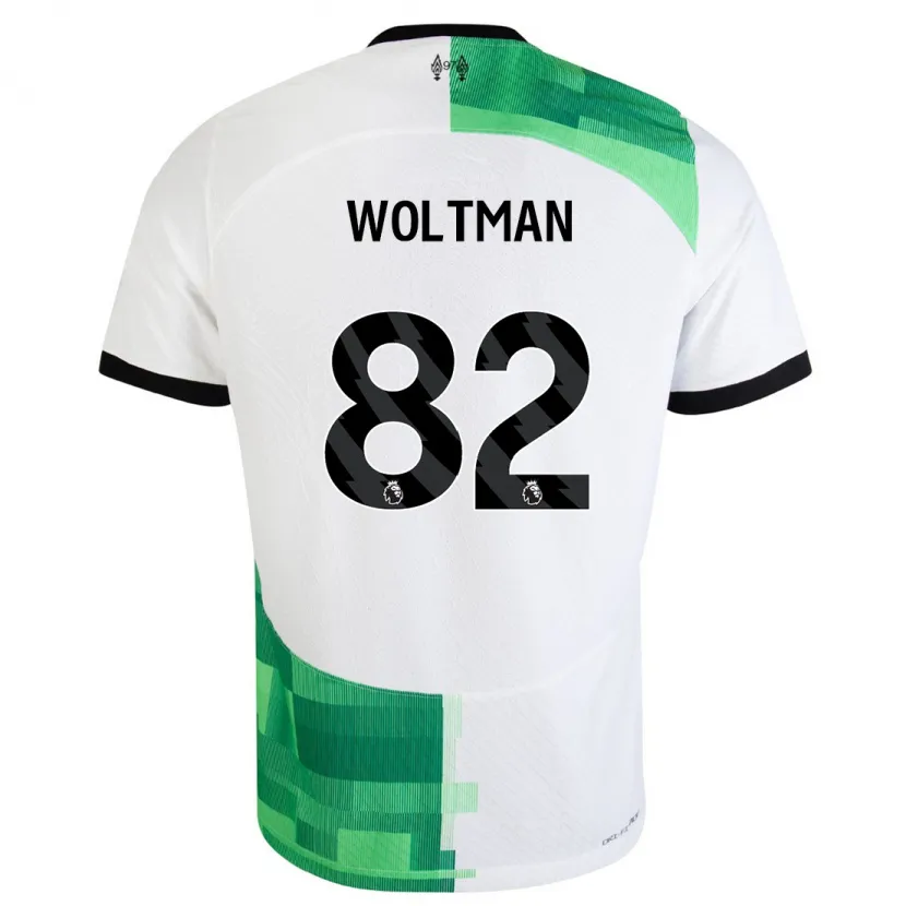 Danxen Hombre Camiseta Max Woltman #82 Blanco Verde 2ª Equipación 2023/24 La Camisa