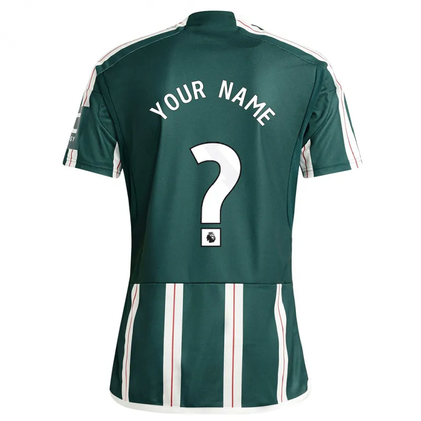 Danxen Hombre Camiseta Su Nombre #0 Verde Oscuro 2ª Equipación 2023/24 La Camisa