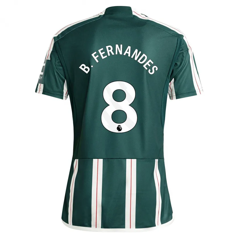 Danxen Hombre Camiseta Bruno Fernandes #8 Verde Oscuro 2ª Equipación 2023/24 La Camisa