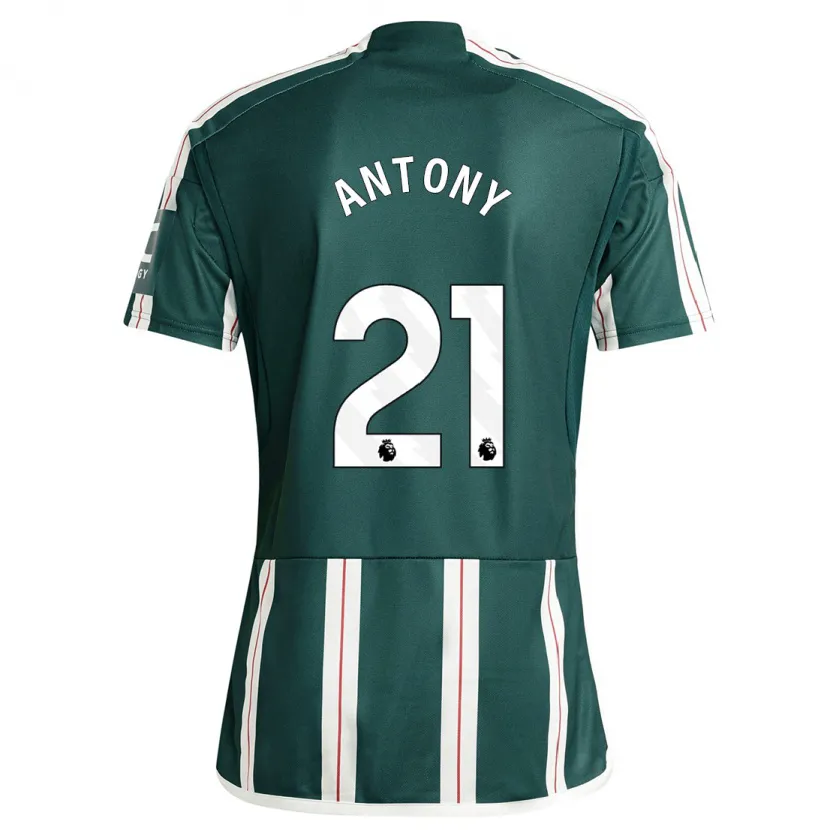 Danxen Hombre Camiseta Antony #21 Verde Oscuro 2ª Equipación 2023/24 La Camisa