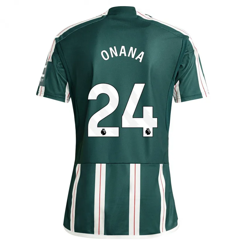 Danxen Hombre Camiseta André Onana #24 Verde Oscuro 2ª Equipación 2023/24 La Camisa