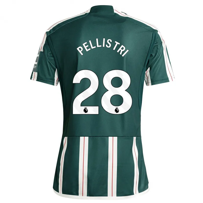 Danxen Hombre Camiseta Facundo Pellistri #28 Verde Oscuro 2ª Equipación 2023/24 La Camisa