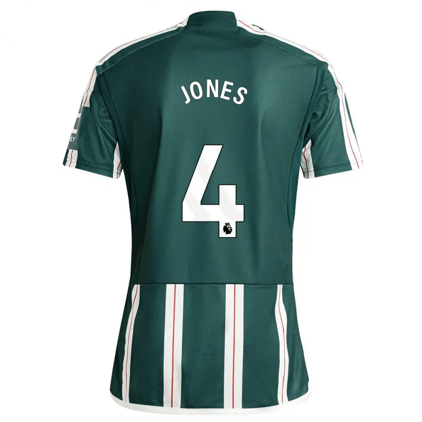 Danxen Hombre Camiseta Phil Jones #4 Verde Oscuro 2ª Equipación 2023/24 La Camisa