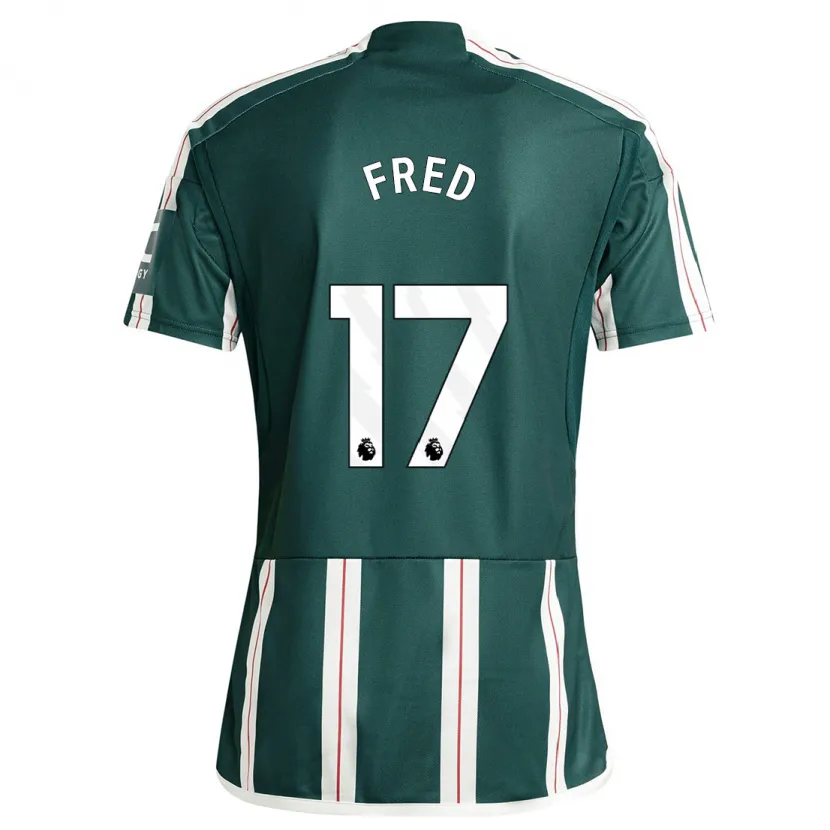 Danxen Hombre Camiseta Fred #17 Verde Oscuro 2ª Equipación 2023/24 La Camisa