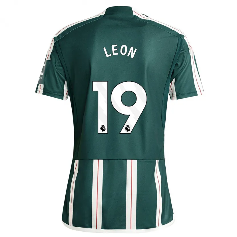 Danxen Hombre Camiseta Adriana Leon #19 Verde Oscuro 2ª Equipación 2023/24 La Camisa