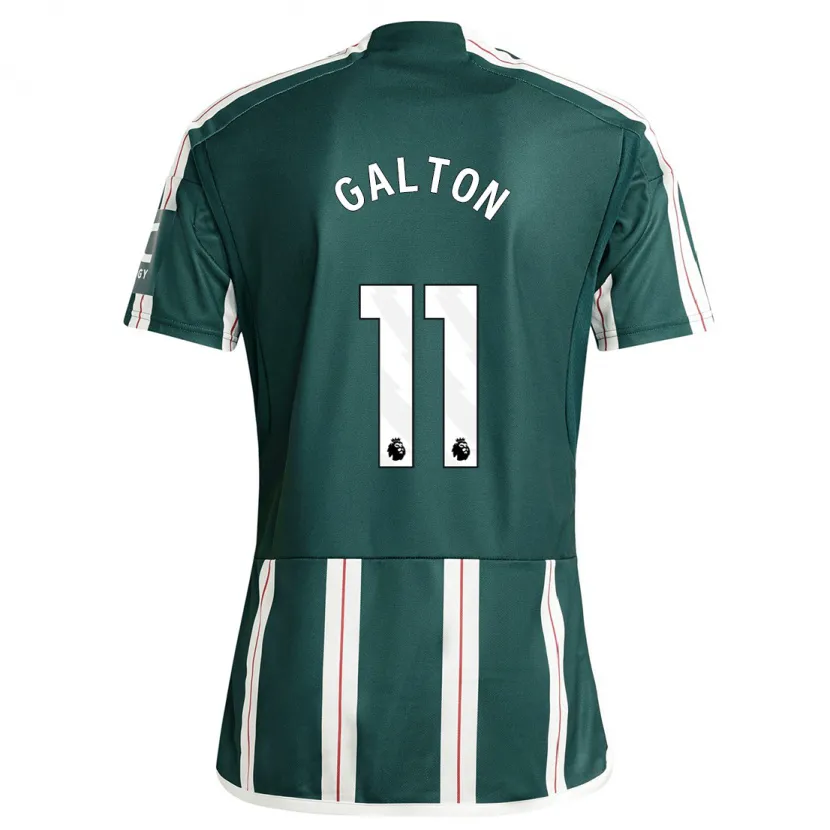 Danxen Hombre Camiseta Leah Galton #11 Verde Oscuro 2ª Equipación 2023/24 La Camisa