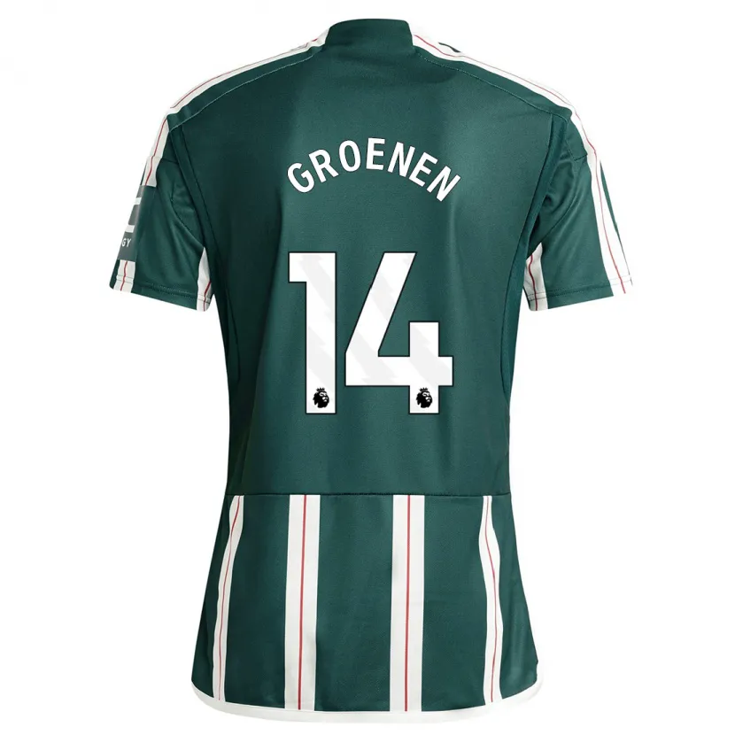 Danxen Hombre Camiseta Jackie Groenen #14 Verde Oscuro 2ª Equipación 2023/24 La Camisa