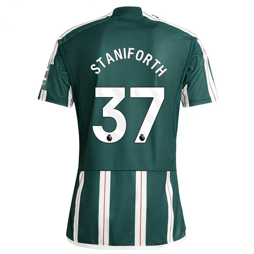 Danxen Hombre Camiseta Lucy Staniforth #37 Verde Oscuro 2ª Equipación 2023/24 La Camisa