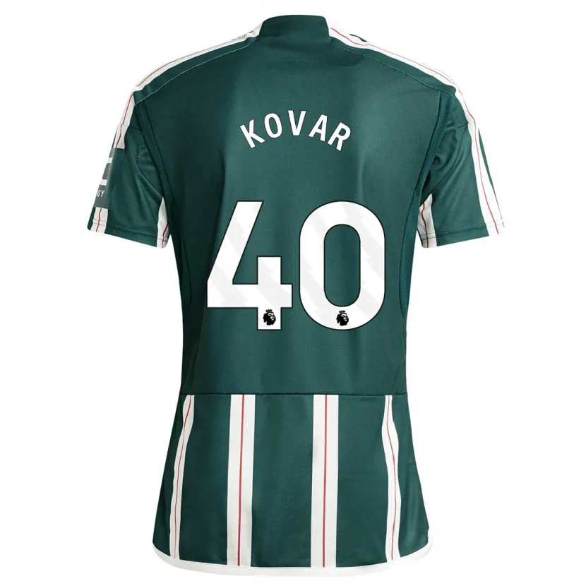 Danxen Hombre Camiseta Matej Kovar #40 Verde Oscuro 2ª Equipación 2023/24 La Camisa