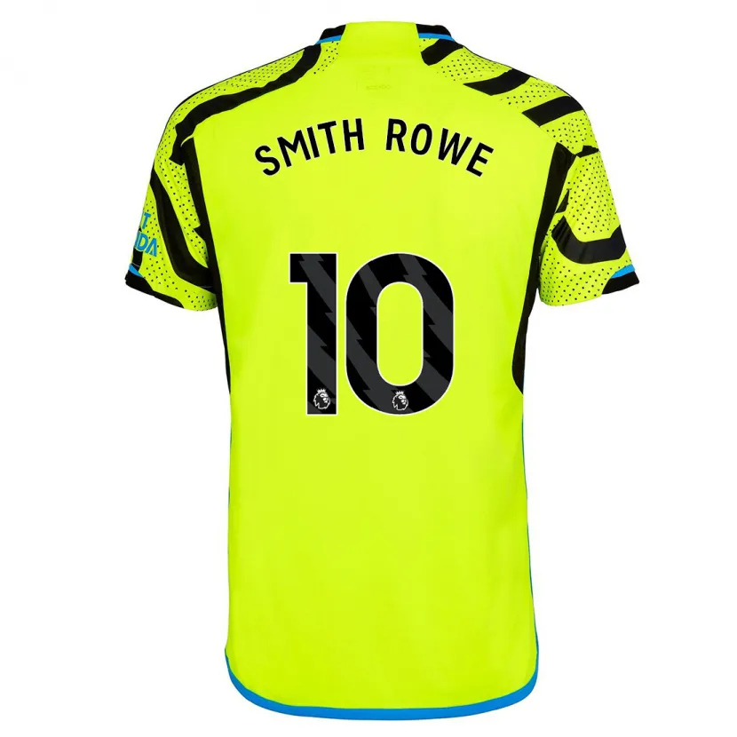 Danxen Hombre Camiseta Emile Smith Rowe #10 Amarillo 2ª Equipación 2023/24 La Camisa