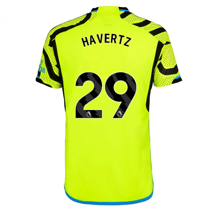 Danxen Hombre Camiseta Kai Havertz #29 Amarillo 2ª Equipación 2023/24 La Camisa