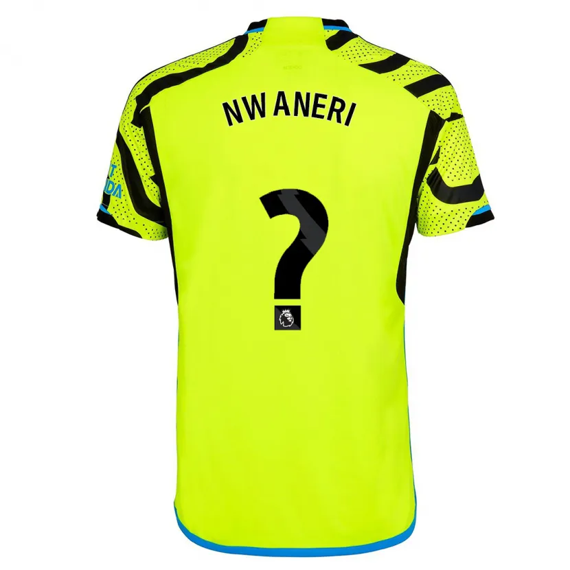 Danxen Hombre Camiseta Ethan Nwaneri #0 Amarillo 2ª Equipación 2023/24 La Camisa