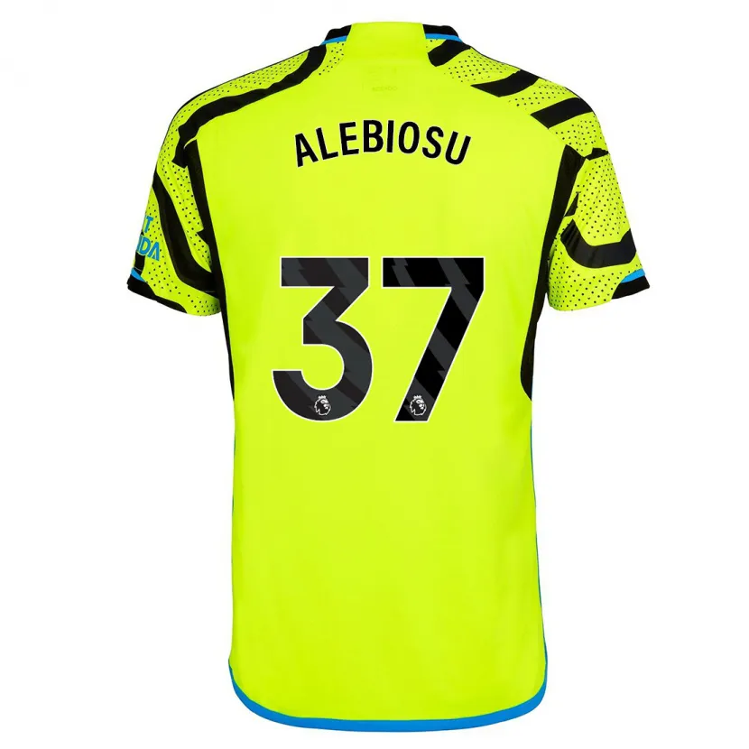 Danxen Hombre Camiseta Ryan Alebiosu #37 Amarillo 2ª Equipación 2023/24 La Camisa