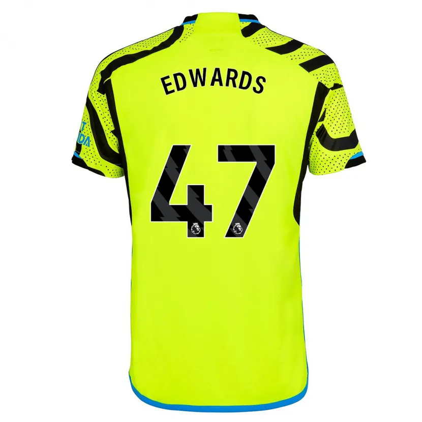 Danxen Hombre Camiseta Khayon Edwards #47 Amarillo 2ª Equipación 2023/24 La Camisa