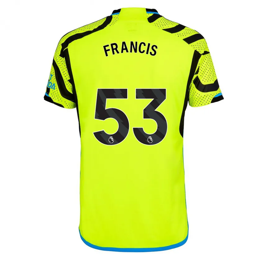 Danxen Hombre Camiseta Jack Henry-Francis #53 Amarillo 2ª Equipación 2023/24 La Camisa