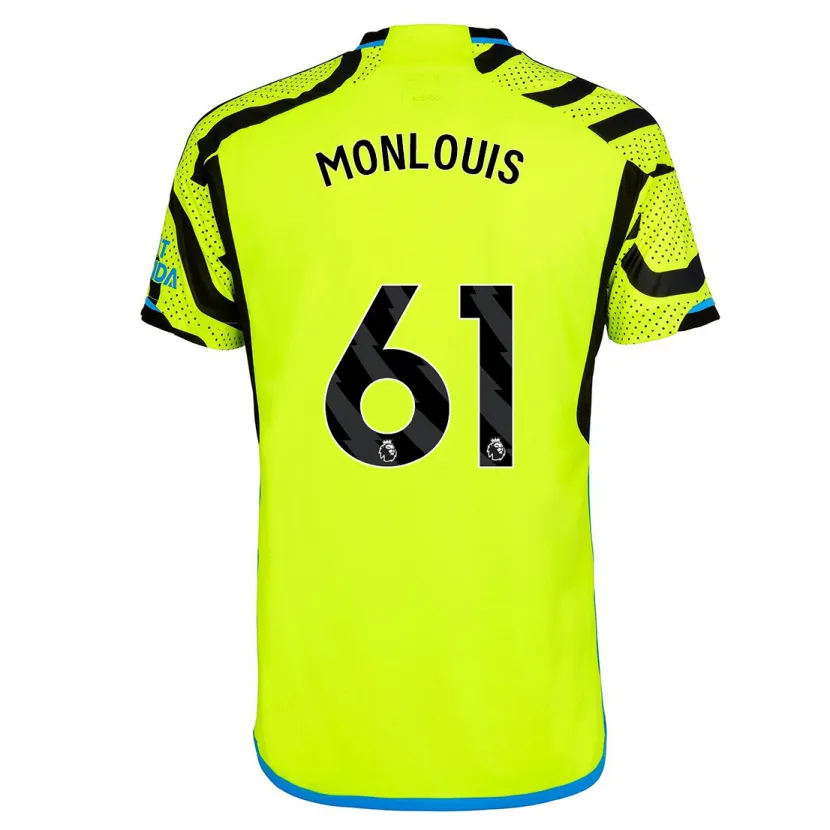 Danxen Hombre Camiseta Zane Monlouis #61 Amarillo 2ª Equipación 2023/24 La Camisa