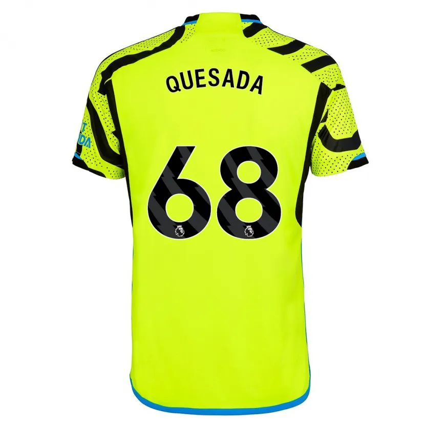 Danxen Hombre Camiseta Elián Quesada #68 Amarillo 2ª Equipación 2023/24 La Camisa