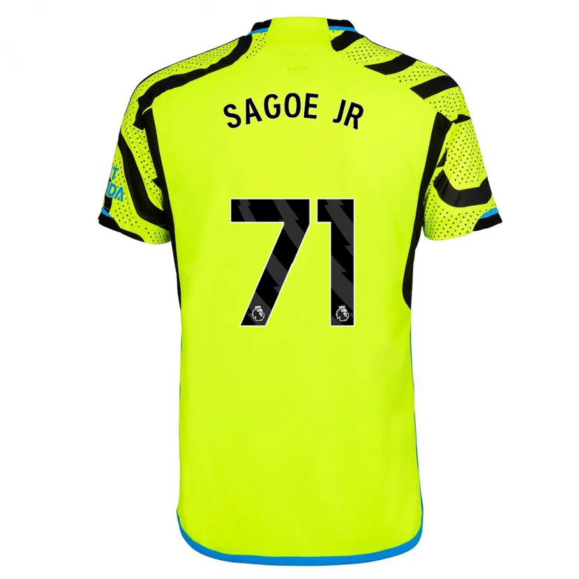 Danxen Hombre Camiseta Charles Sagoe Jr #71 Amarillo 2ª Equipación 2023/24 La Camisa