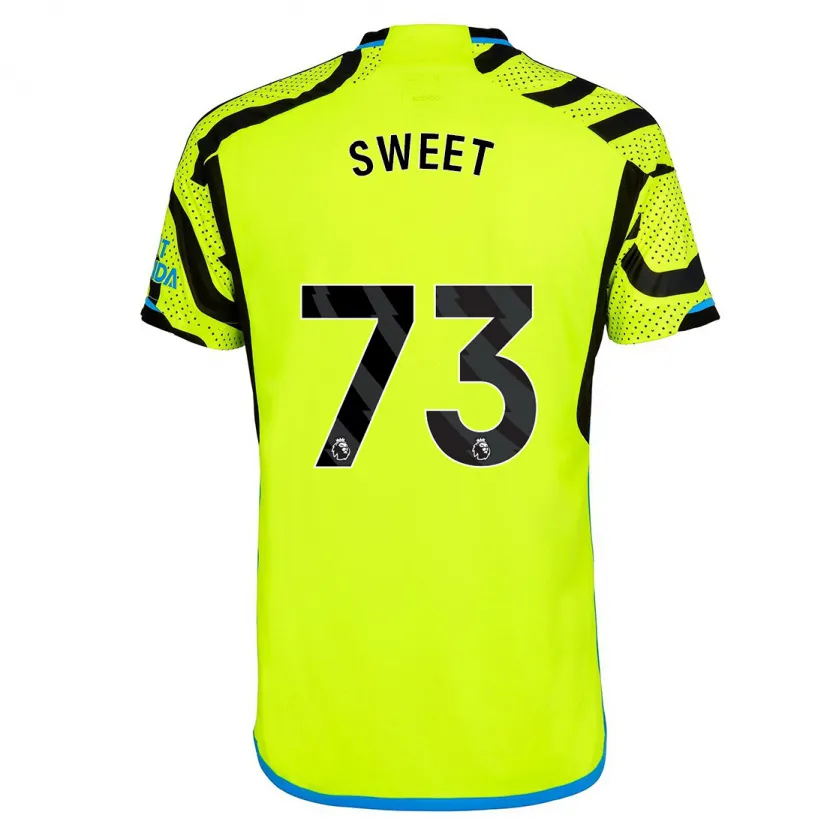 Danxen Hombre Camiseta James Sweet #73 Amarillo 2ª Equipación 2023/24 La Camisa