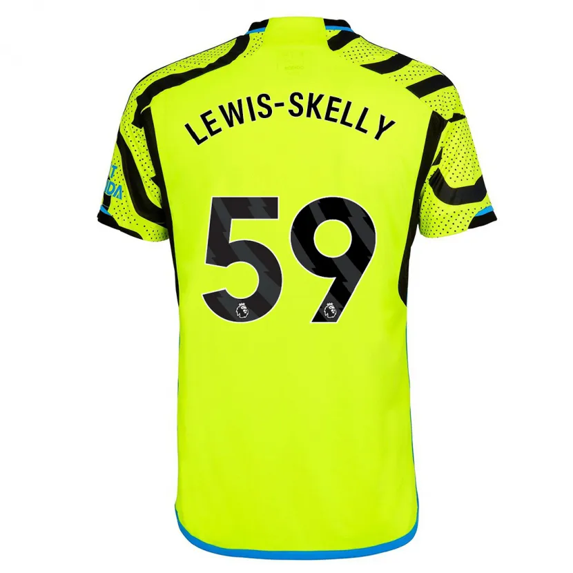 Danxen Hombre Camiseta Myles Lewis-Skelly #59 Amarillo 2ª Equipación 2023/24 La Camisa