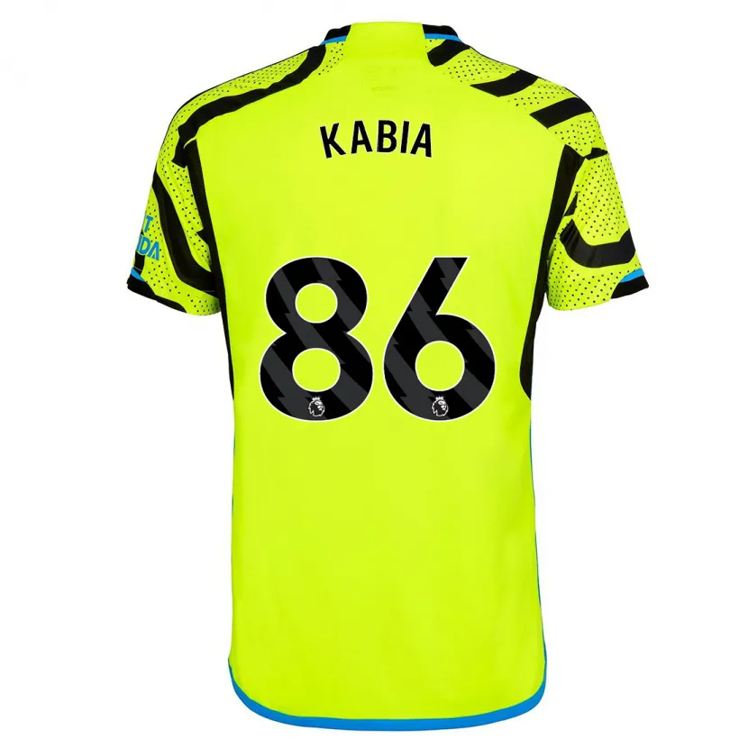 Danxen Hombre Camiseta Ismeal Kabia #86 Amarillo 2ª Equipación 2023/24 La Camisa