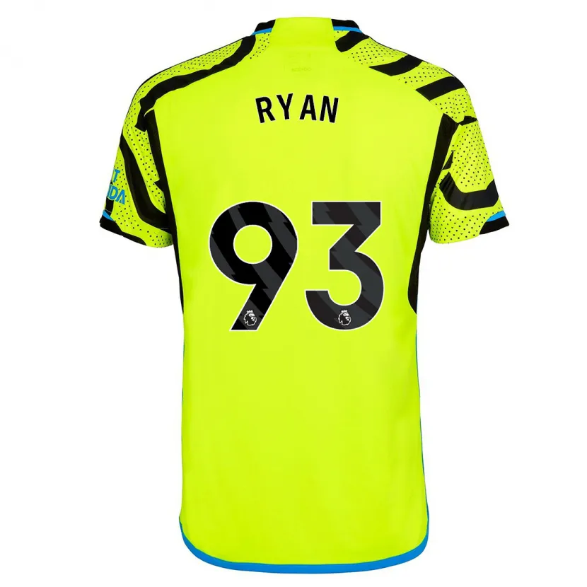 Danxen Hombre Camiseta Kamarni Ryan #93 Amarillo 2ª Equipación 2023/24 La Camisa