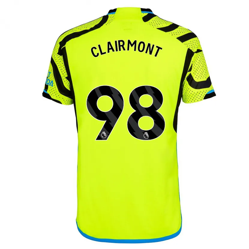 Danxen Hombre Camiseta Reece Clairmont #98 Amarillo 2ª Equipación 2023/24 La Camisa