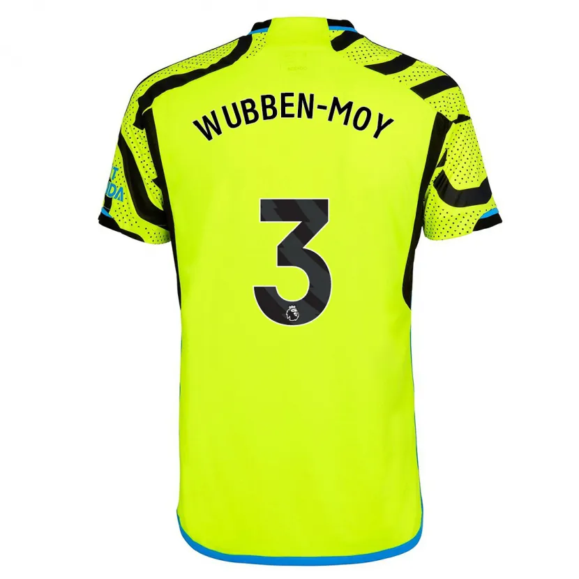 Danxen Hombre Camiseta Lotte Wubben-Moy #3 Amarillo 2ª Equipación 2023/24 La Camisa