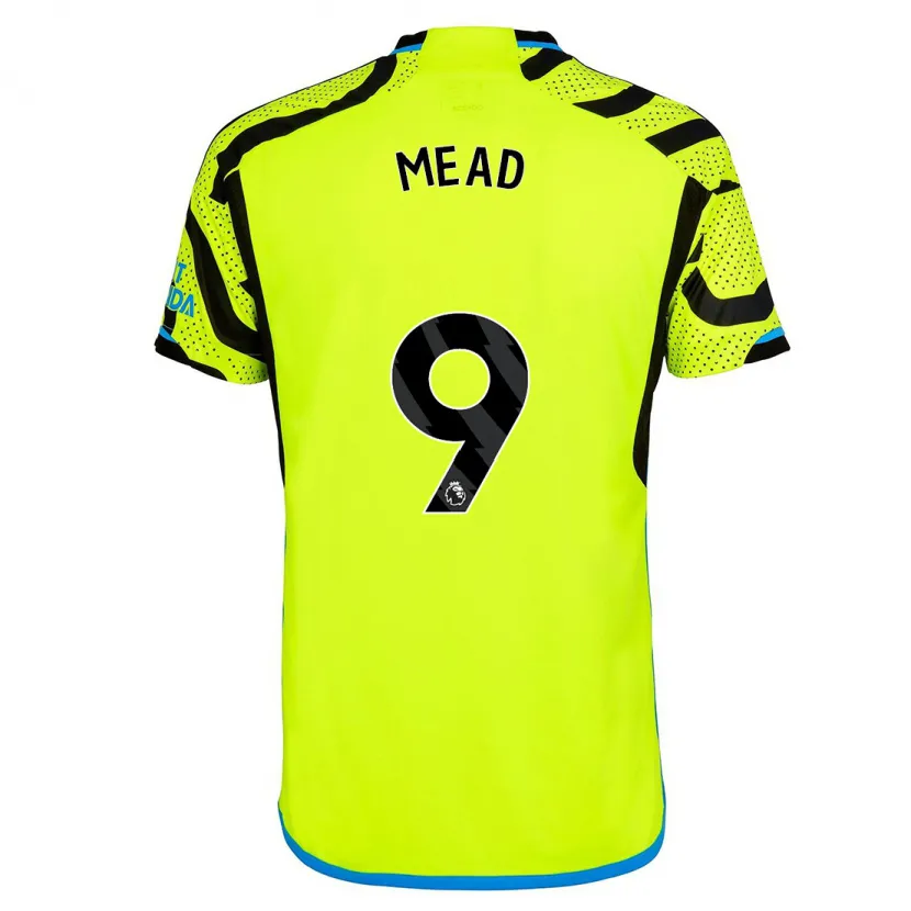 Danxen Hombre Camiseta Beth Mead #9 Amarillo 2ª Equipación 2023/24 La Camisa