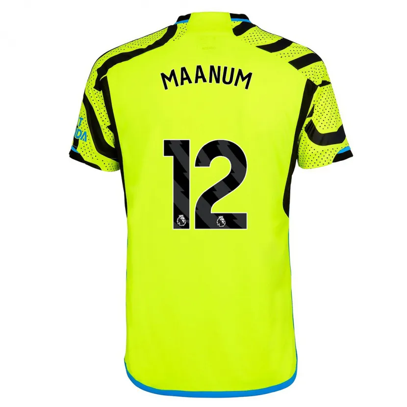 Danxen Hombre Camiseta Frida Maanum #12 Amarillo 2ª Equipación 2023/24 La Camisa