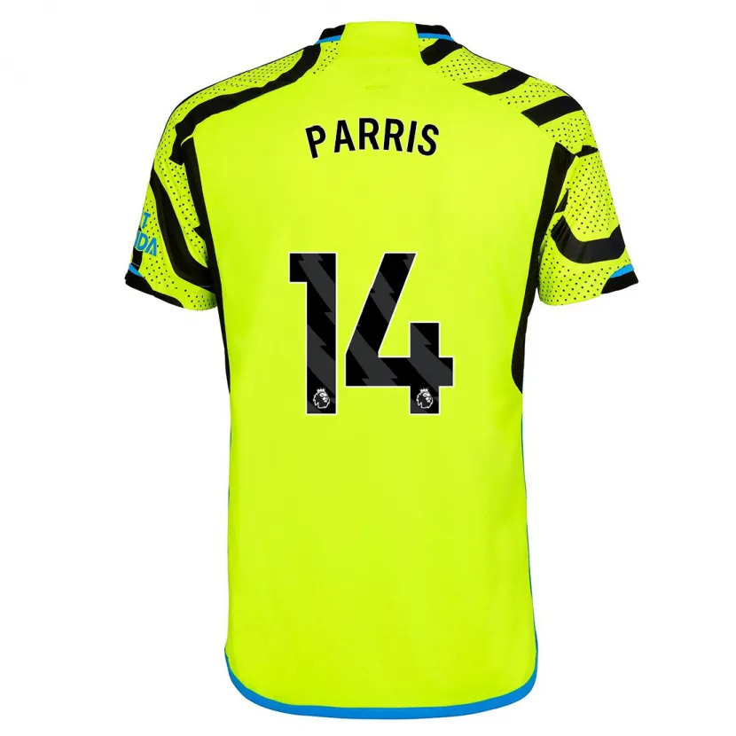 Danxen Hombre Camiseta Nikita Parris #14 Amarillo 2ª Equipación 2023/24 La Camisa