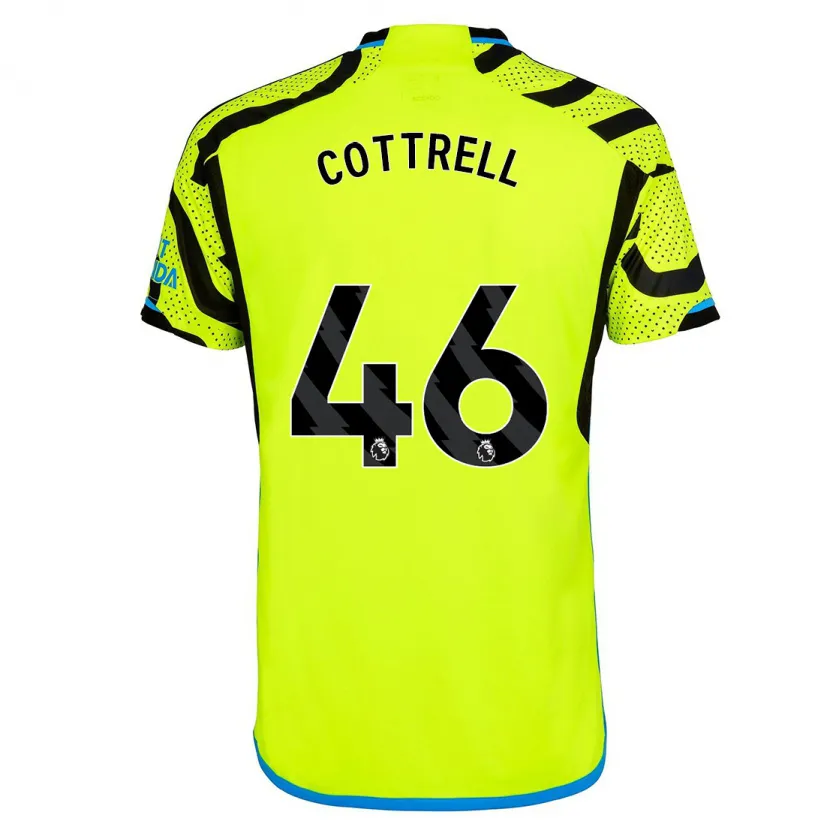 Danxen Hombre Camiseta Ben Cottrell #46 Amarillo 2ª Equipación 2023/24 La Camisa