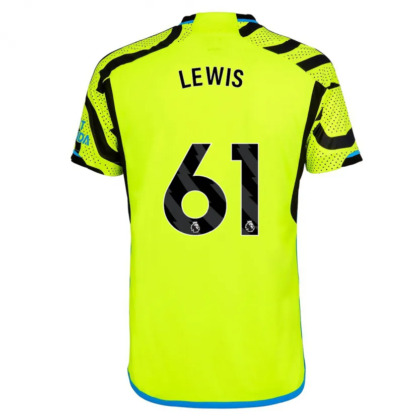 Danxen Hombre Camiseta George Lewis #61 Amarillo 2ª Equipación 2023/24 La Camisa