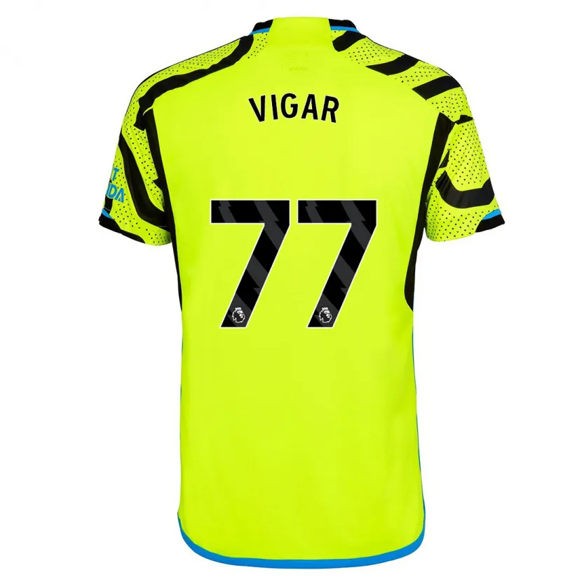 Danxen Hombre Camiseta Billy Vigar #77 Amarillo 2ª Equipación 2023/24 La Camisa