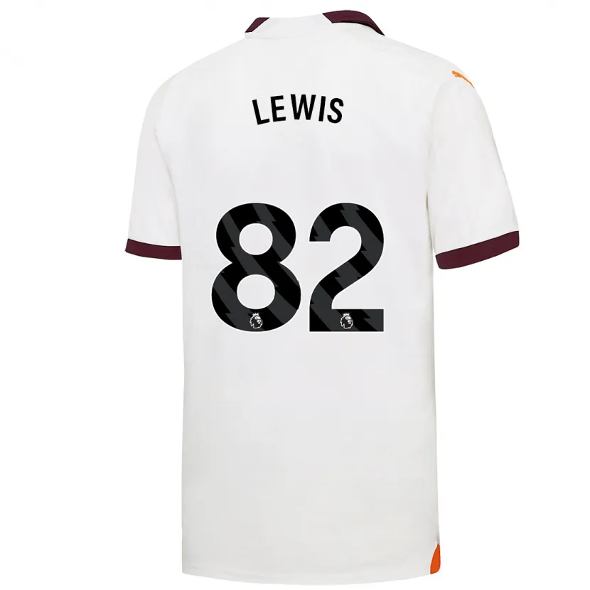 Danxen Hombre Camiseta Rico Lewis #82 Blanco 2ª Equipación 2023/24 La Camisa